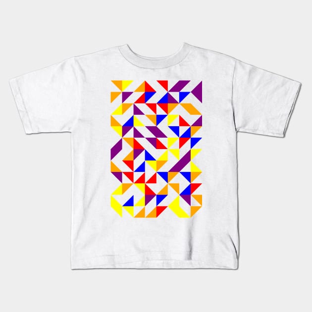 Amazing Geometric Colourful Triangle Pattern #3 Kids T-Shirt by Trendy-Now